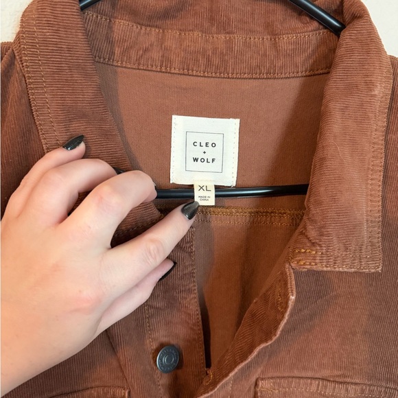 Women’s Cleo + Wolf Jumpsuit corduroy Brown Size XL Western Festival Cowboy - Picture 7 of 9